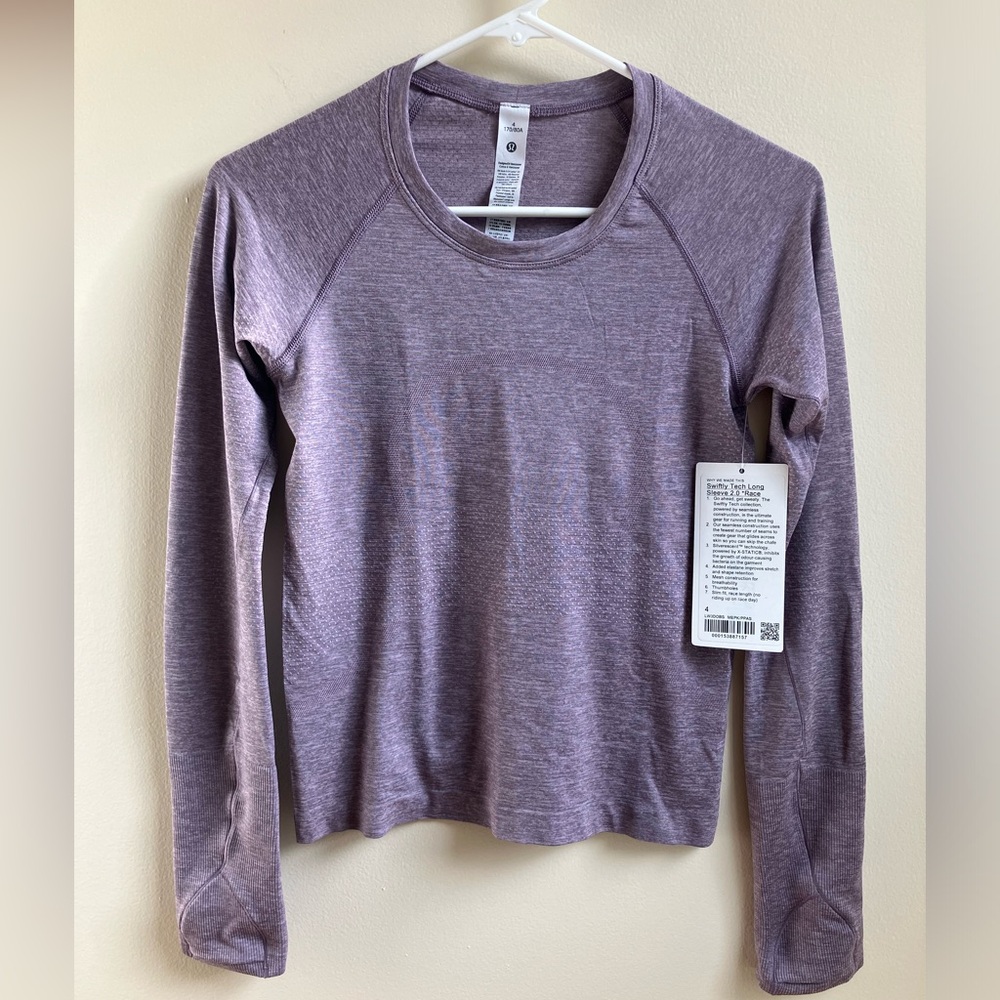 lululemon swiftly tech long sleeve race length MEPK/PPAS size 4